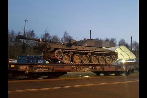 The British Army and its transport contractor Leidos have sent a tank through the Channel Tunnel for the first time.